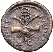 As - Titus FIDES PVBLICA S C, Rome, 80-81 reverse image