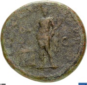 As - Titus GENIO P R S C; Genius, Rome, 80-81 reverse image