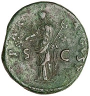As - Titus PAX AVGVST S C; Pax, Rome, 80-81 reverse image