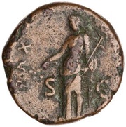As - Titus PAX AVGVST S C; Pax, Rome, 80-81 reverse image