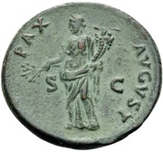 As - Titus PAX AVGVST S C; Pax, Rome, 80-81 reverse image