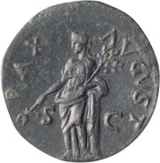 As - Titus PAX AVGVST S C; Pax, Rome, 80-81 reverse image