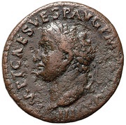 As - Titus PAX AVGVST S C; Pax obverse image