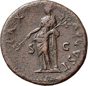 As - Titus PAX AVGVST S C; Pax, Rome, 80-81 reverse image