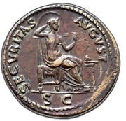 As - Titus SECVRITAS AVGVST S C; Securitas, Rome, 80-81 reverse image