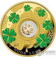 500 Francs Four-leaf clover; gold plated, Cameroon, 2022 reverse image