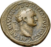As - Domitian PAX AVGVST S C; Pax obverse image
