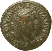 As - Domitian VICTORIA AVGVST S C; Victory obverse image