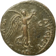 As - Domitian VICTORIA AVGVST S C; Victory, Rome, 80-81 reverse image
