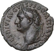 As - Domitian S C; Minerva obverse image