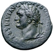 As - Domitian S C; Minerva obverse image