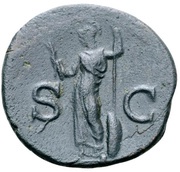 As - Domitian S C; Minerva, Rome, 80-81 reverse image