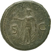As - Domitian S C; Spes, Rome, 80-81 reverse image
