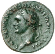 As - Domitian S C; Spes obverse image
