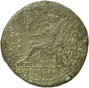 As - Domitian VESTA S C; Vesta, Rome, 80-81 reverse image
