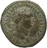 As - Domitian AEQVITAS AVGVST S C; Aequitas obverse image
