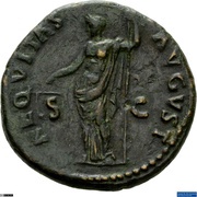 As - Domitian AEQVITAS AVGVST S C; Aequitas, Rome, 80-81 reverse image