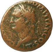 As - Domitian S C; Minerva obverse image