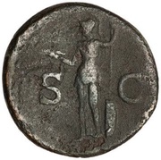 As - Domitian S C; Minerva, Rome, 80-81 reverse image