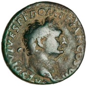 As - Domitian S C; Minerva obverse image