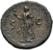 As - Domitian S C; Spes, Rome, 80-81 reverse image