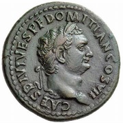 As - Domitian S C; Spes obverse image