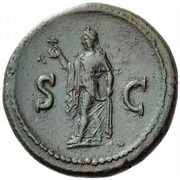 As - Domitian S C; Spes, Rome, 80-81 reverse image