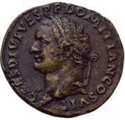 As - Domitian S C; Spes obverse image