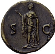 As - Domitian S C; Spes, Rome, 80-81 reverse image
