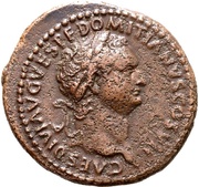 As - Domitian AEQVITAS AVGVST S C; Aequitas obverse image