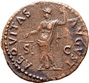 As - Domitian AEQVITAS AVGVST S C; Aequitas, Rome, 80-81 reverse image