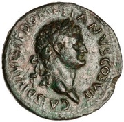 As - Domitian VICTORIA AVGVST S C; Victory obverse image