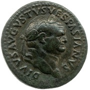 As - Vespasian AEQVITAS AVGVST S C; Aequitas obverse image