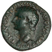 As - Tiberius IMP T CAES DIVI VESP F AVG P M TR P P P COS VIII RESTITVIT obverse image