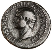 As - Drusus Caesar IMP T CAES DIVI VESP F AVG P M TR P P P COS VIII RESTITVIT obverse image
