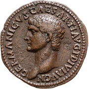 As - Germanicus IMP T CAES DIVI VESP F P M TR P P P COS VIII RESTITVIT obverse image