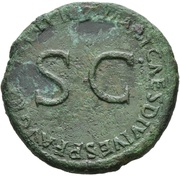 As - Tiberius IMP T CAES DIVI VESP F AVG RESTITVIT, Rome, 80-81 reverse image