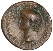 As - Germanicus IMP T CAES DIVI VESP F AVG REST obverse image