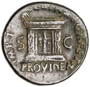 As - Augustus IMP T VESP AVG REST S C PROVIDENT, Rome, 80-81 reverse image