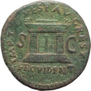As - Augustus IMP T VESP AVG REST S C PROVIDENT, Rome, 80-81 reverse image