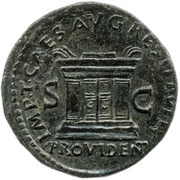 As - Augustus IMP T CAES AVG RESTITVIT S C PROVIDENT, Rome, 80-81 reverse image
