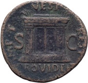 As - Augustus IMP T VESP REST S C PROVIDENT, Rome, 80-81 reverse image