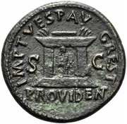 As - Augustus IMP T VESP AVG REST S C PROVIDENT, Rome, 80-81 reverse image