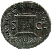 As - Augustus IMP T CAES AVG REST S C PROVIDENT, Rome, 80-81 reverse image