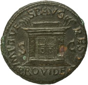 As - Augustus IMP T VESP AVG REST S C PROVIDENT, Rome, 80-81 reverse image