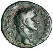 As - Augustus IMP T VESP AVG REST S C obverse image