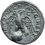 As - Augustus IMP T VESP AVG REST S C, Rome, 80-81 reverse image