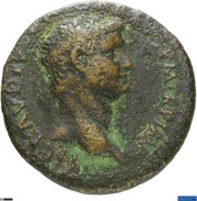 As - Claudius IMP T VESP AVG REST S C; Constantia obverse image