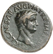 As - Claudius IMP TITVS VESP REST S C; Constantia obverse image