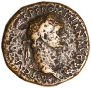 As - Domitian TR P COS VII DES VIII P P S C; Minerva obverse image